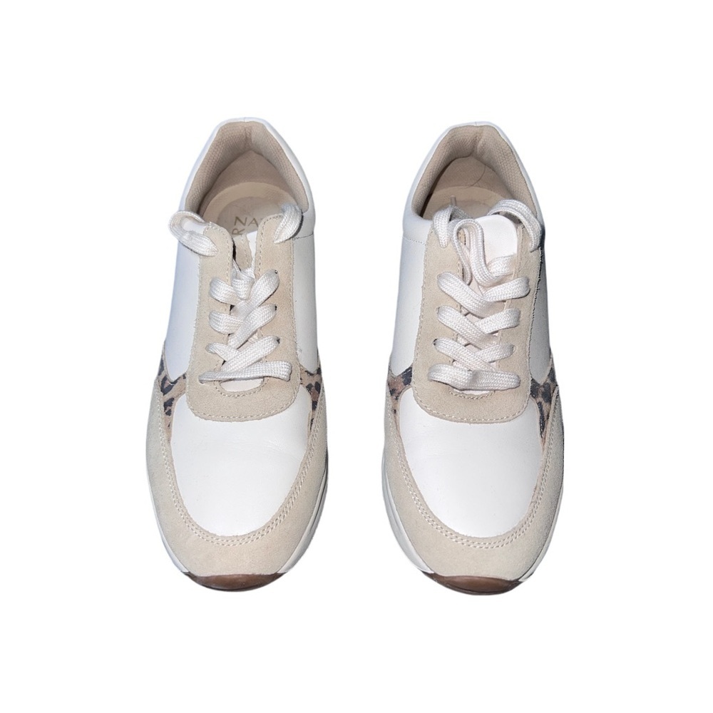 Naturalizer Women’s Sneakers White Beige Leopard Print Size 7 - Picture 2 of 9